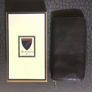 BNIB Aspinal of London Black Leather Wallet